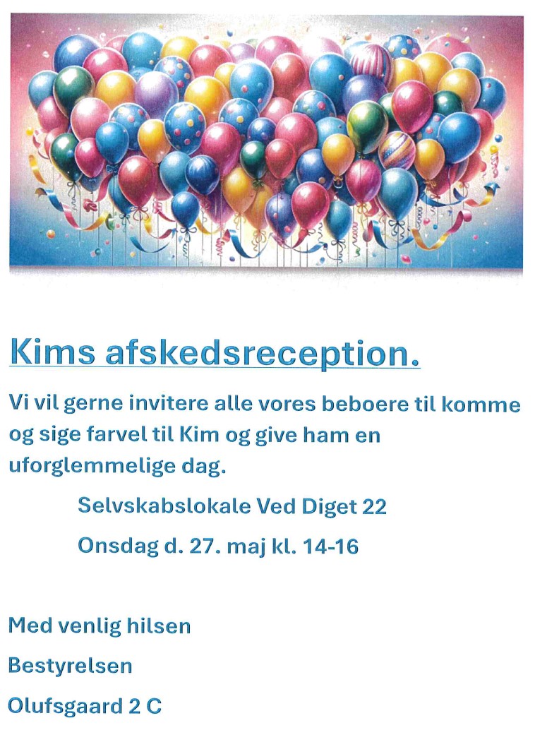 Kims afskedsreseption 27/5-2026